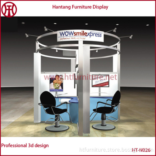Hot sale customized mall indoor eye brow bar design for sale with baking paint